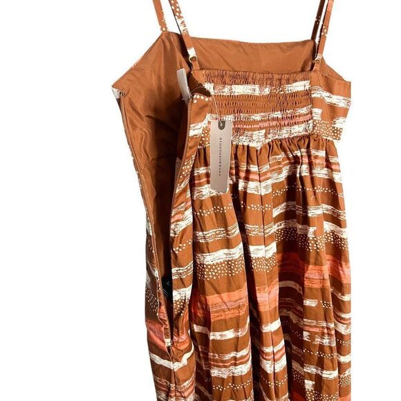 NWT Anthropologie Hutch Bandeau Romper Size XS Brown Motif Stripe - Picture 7 of 10